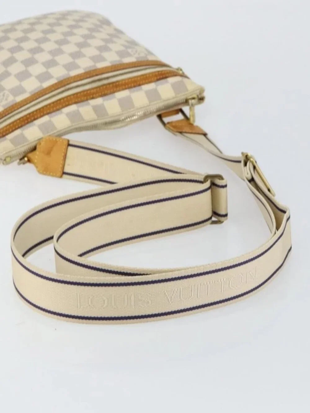 LOUIS VUITTON Damier Azur Pochette Bosphore Shoulder Bag N51112 LV Auth BA7009 - Picture 8 of 16